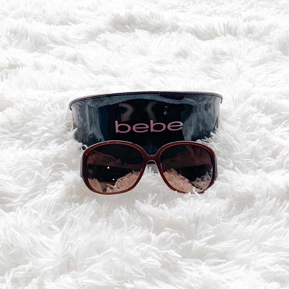 New Bebe Honey Brown Jeweled Sunglasses